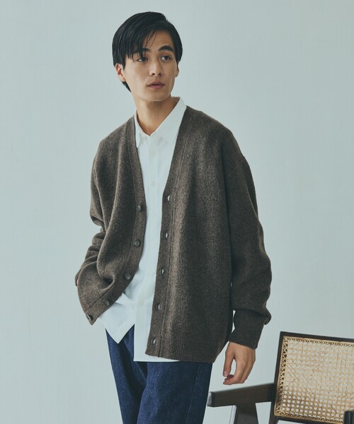 THE SHOP TK （ザ ショップ ティーケー ）の「◆スラウチカーディガン/ハグするニットシリーズ（カーディガン/ボレロ・メンズ・ブラウン系/ブルー/チャコールグレー/オフホワイト/ブルーグリーン・02/04/03）」の8枚目の写真