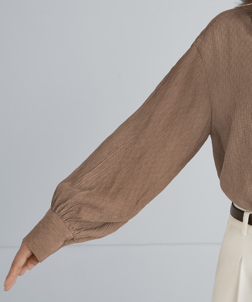 STYLE DELI（スタイルデリ）の「ドビーシャツ襟ブラウス（シャツ/ブラウス・レディース・レッド系その他/イエロー系その他/ブラウン系その他・M）」の13枚目の写真