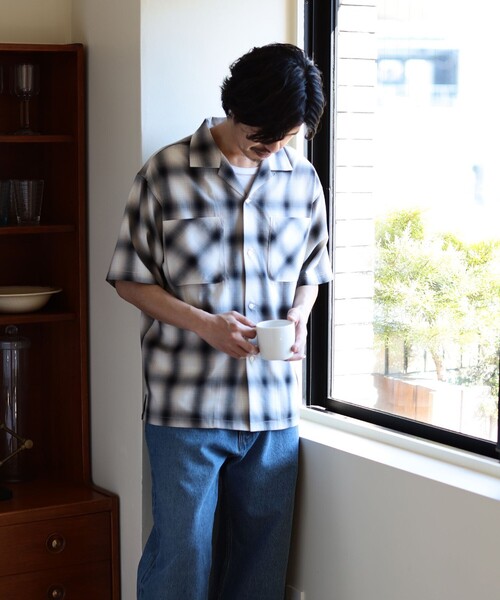 B:MING by BEAMS（ビーミングバイビームス）の「ambiance / TR Ombre Check Shirt（シャツ/ブラウス・メンズ・ブラウン/ブルー/オフホワイト・X-LARGE/LARGE/MEDIUM/SMALL）」の2枚目の写真