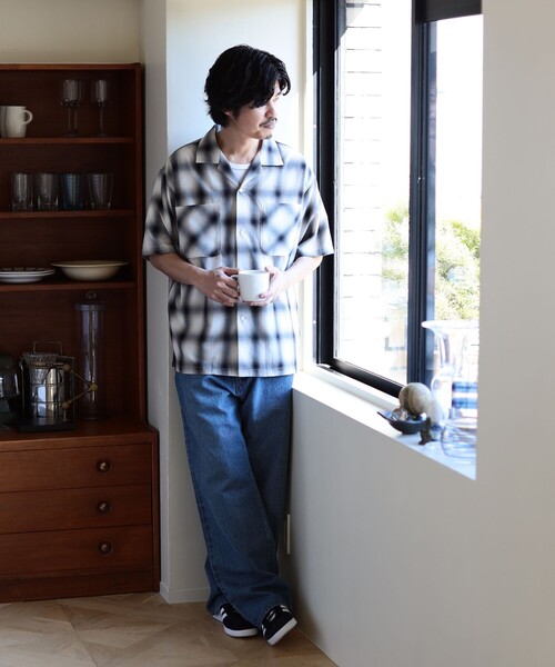 B:MING by BEAMS（ビーミングバイビームス）の「ambiance / TR Ombre Check Shirt（シャツ/ブラウス・メンズ・ブラウン/ブルー/オフホワイト・X-LARGE/LARGE/MEDIUM/SMALL）」の6枚目の写真