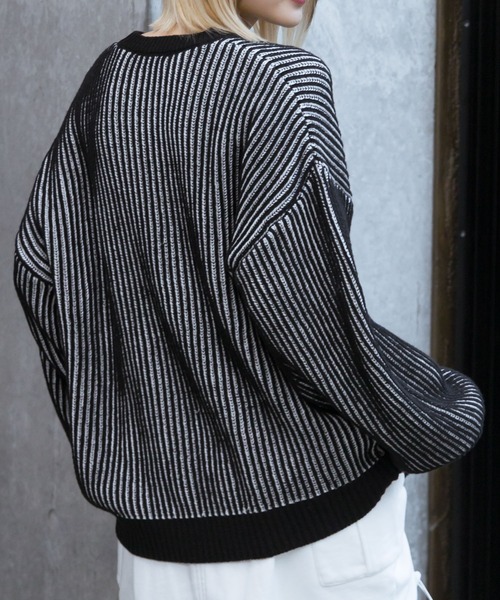 PAGEBOY（ページボーイ）の「ストライプロゴニットプルオーバー