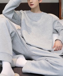 REANO（レアノ）の「秋冬暖かふわふわ　幾何柄　上下2点セットアップ  男女兼用ルームウェア（ルームウェア/パジャマ）」