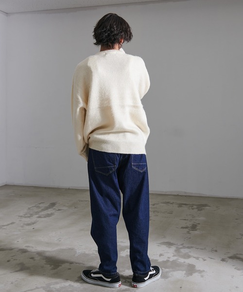 CavariA（キャバリア）の「『CavariA/キャバリア』無地モヘアタッチクルー長袖ニット（ニット/セーター・メンズ・ベージュ/ブラック/ホワイト/ワイン/マスタード/チャコール・L/M）」の10枚目の写真