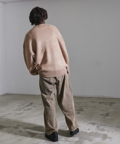 CavariA（キャバリア）の「『CavariA/キャバリア』無地モヘアタッチクルー長袖ニット（ニット/セーター・メンズ・ベージュ/ブラック/ホワイト/ワイン/マスタード/チャコール・L/M）」の22枚目の写真