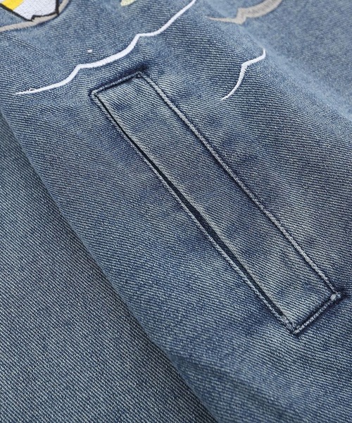 HOOK(フック)の「ハワイ刺繍ウォッシュデニムジャケット(デニムジャケット・メンズ・ブルー・L/M/XL)」の8枚目の写真