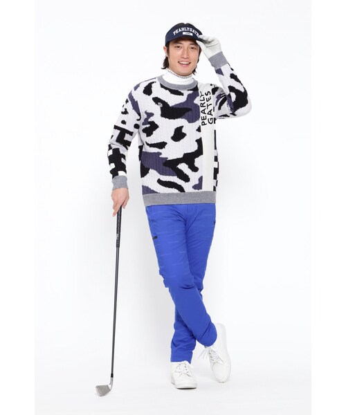 PEARLY GATES】ナイロンストレッチロゴジャガード 中綿パンツ