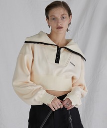 PRANK PROJECT | フックアイカラークロップドスウェット / Hook Eye Collar Cropped Sweatshirt(スウェット)