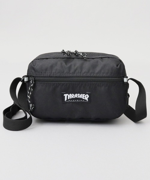 ★美品】Advantage Cycle×THRASHER スタッズボディバッグ黒 THRASHER スラッシャー ボディバッグ ウエストポーチ ウエスト