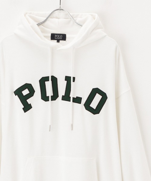 POLO BCS(ポロ ビーシーエス)の「POLO BCS ロゴツイルワッペンプルパーカー(パーカー・メンズ・ホワイト/ブラック/ネイビー・L/XL/M)」の1枚目の写真