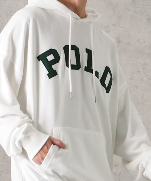 POLO BCS(ポロ ビーシーエス)の「POLO BCS ロゴツイルワッペンプルパーカー(パーカー・メンズ・ホワイト/ブラック/ネイビー・L/XL/M)」の7枚目の写真