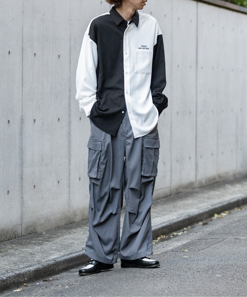 JOHN'S CLOSET（ジョンズクローゼット）の「【13】ナチュラルストレッチ オーバーカーゴパンツ（カーゴパンツ・メンズ・ブラック/オフホワイト/オリーブ/グレー・MEDIUM/LARGE）」の20枚目の写真