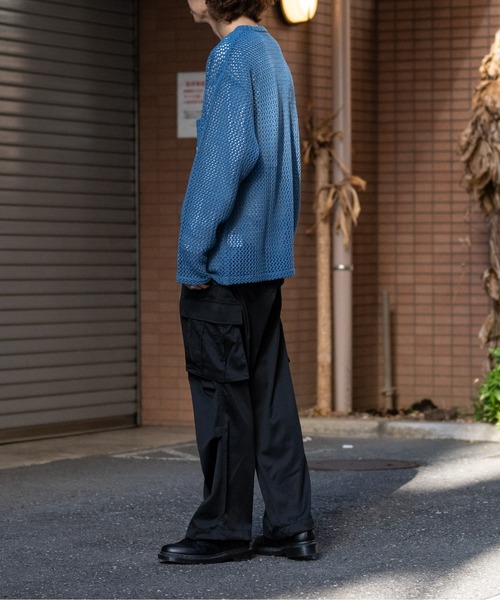 JOHN'S CLOSET（ジョンズクローゼット）の「【13】ナチュラルストレッチ オーバーカーゴパンツ（カーゴパンツ・メンズ・ブラック/オフホワイト/オリーブ/グレー・MEDIUM/LARGE）」の9枚目の写真