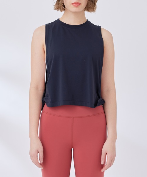 Spiritual Gangster（スピリチュアルギャングスター）の「【SPIRITUAL GANGSTER】ドリフターシームレスタンクトップ（タンクトップ・レディース・ブラック/ネイビー・S）」の10枚目の写真