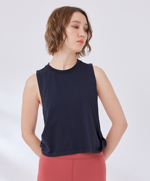 Spiritual Gangster（スピリチュアルギャングスター）の「【SPIRITUAL GANGSTER】ドリフターシームレスタンクトップ（タンクトップ・レディース・ブラック/ネイビー・S）」の6枚目の写真