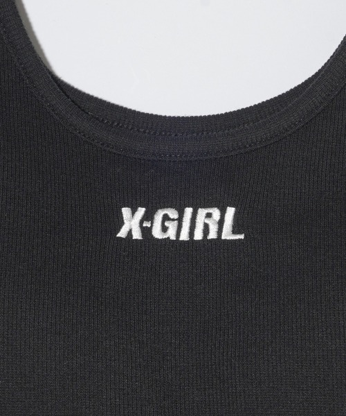 X-girl(エックスガール)の「BRA TOP(タンクトップ・レディース・オリーブ/ブラック・M/S)」の3枚目の写真