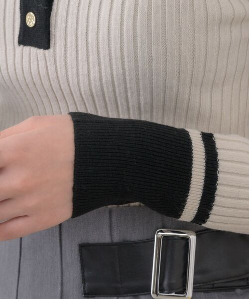 ems excite（エムズエキサイト）の「バイカラー襟NTPO（ニット/セーター・レディース・ナチュラル/ブルー/ベージュ・FREE）」の12枚目の写真