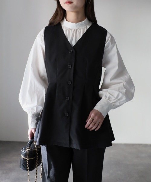 Riberry（リベリー）の「【セットアップ可】ペプラムベスト（ベスト・レディース・ブラック/グレー・FREE）」の13枚目の写真