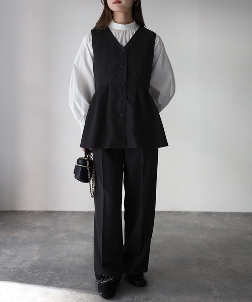 Riberry（リベリー）の「【セットアップ可】ペプラムベスト（ベスト・レディース・ブラック/グレー・FREE）」の12枚目の写真