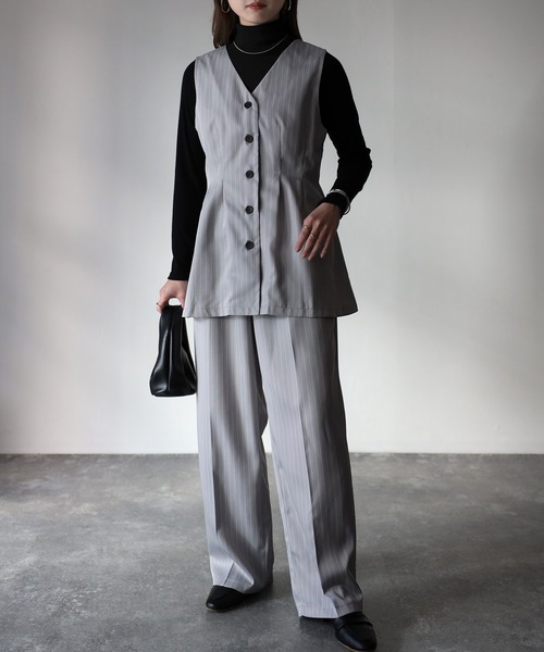 Riberry（リベリー）の「【セットアップ可】ペプラムベスト（ベスト・レディース・ブラック/グレー・FREE）」の10枚目の写真