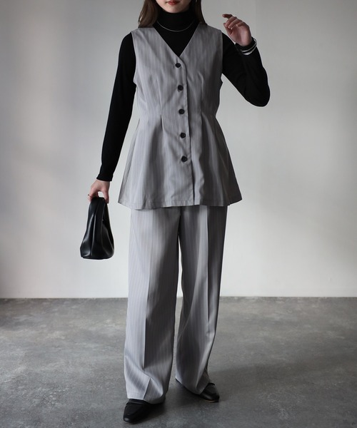 Riberry（リベリー）の「【セットアップ可】ペプラムベスト（ベスト・レディース・ブラック/グレー・FREE）」の11枚目の写真