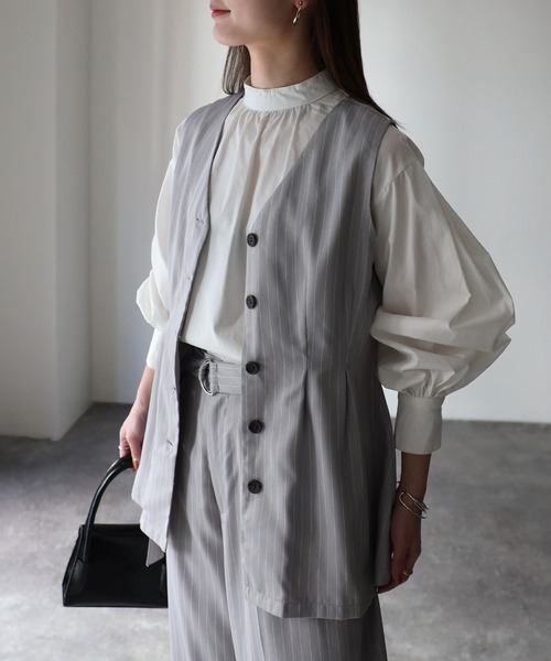 Riberry（リベリー）の「【セットアップ可】ペプラムベスト（ベスト・レディース・ブラック/グレー・FREE）」の18枚目の写真