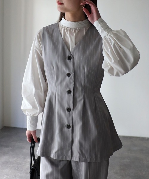 Riberry（リベリー）の「【セットアップ可】ペプラムベスト（ベスト・レディース・ブラック/グレー・FREE）」の17枚目の写真