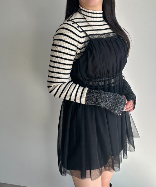 apres jour mignon(アプレジュールミニョン)の「チュールビスチェ【ZOZOTOWN限定アイテム】(ベスト・レディース・チャコールグレー/ブラック・フリー/X-LARGE)」の15枚目の写真