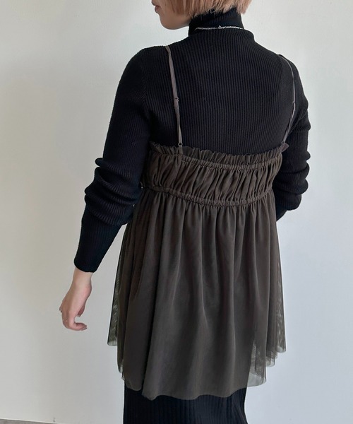 apres jour mignon(アプレジュールミニョン)の「チュールビスチェ【ZOZOTOWN限定アイテム】(ベスト・レディース・チャコールグレー/ブラック・フリー/X-LARGE)」の18枚目の写真