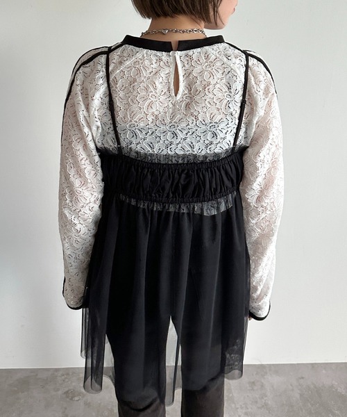 apres jour mignon(アプレジュールミニョン)の「チュールビスチェ【ZOZOTOWN限定アイテム】(ベスト・レディース・チャコールグレー/ブラック・フリー/X-LARGE)」の7枚目の写真