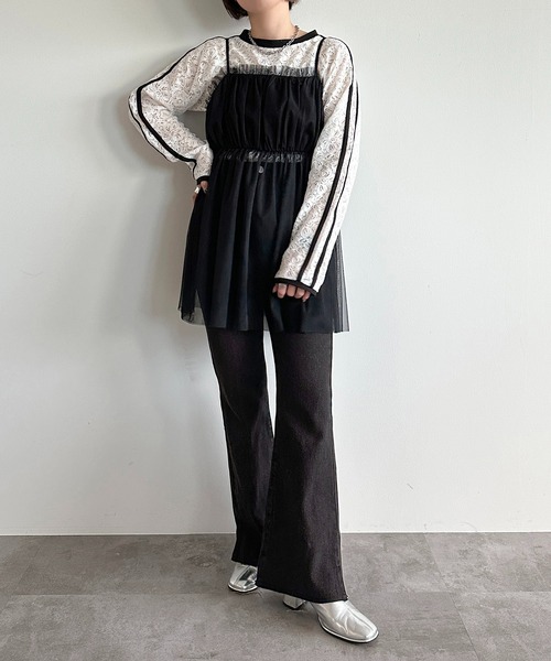 apres jour mignon(アプレジュールミニョン)の「チュールビスチェ【ZOZOTOWN限定アイテム】(ベスト・レディース・チャコールグレー/ブラック・フリー/X-LARGE)」の11枚目の写真