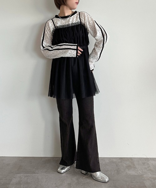 apres jour mignon(アプレジュールミニョン)の「チュールビスチェ【ZOZOTOWN限定アイテム】(ベスト・レディース・チャコールグレー/ブラック・フリー/X-LARGE)」の9枚目の写真
