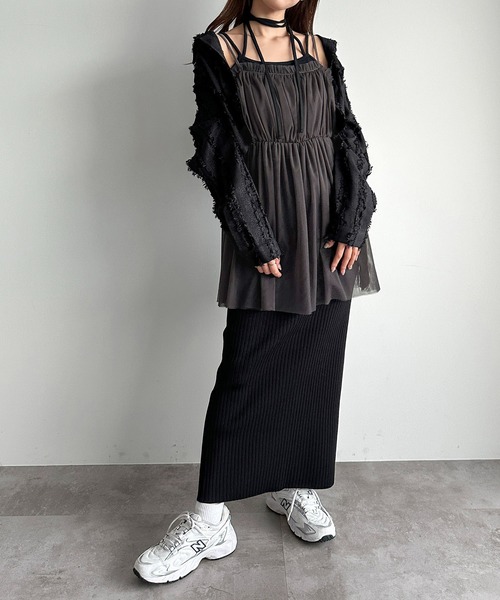 apres jour mignon(アプレジュールミニョン)の「チュールビスチェ【ZOZOTOWN限定アイテム】(ベスト・レディース・チャコールグレー/ブラック・フリー/X-LARGE)」の8枚目の写真
