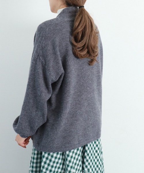 Miniministore(ミニミニストア)の「トッパーカーディガン ニット 秋冬羽織り(カーディガン/ボレロ・レディース・ベージュ/ダークグレー・FREE)」の13枚目の写真
