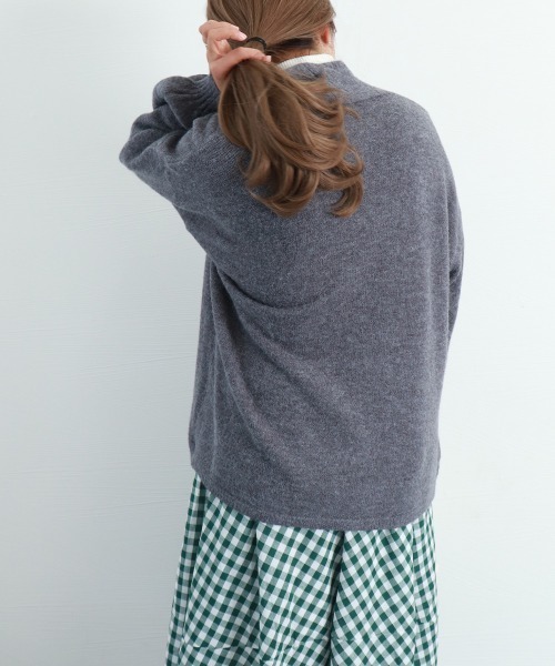 Miniministore(ミニミニストア)の「トッパーカーディガン ニット 秋冬羽織り(カーディガン/ボレロ・レディース・ベージュ/ダークグレー・FREE)」の15枚目の写真