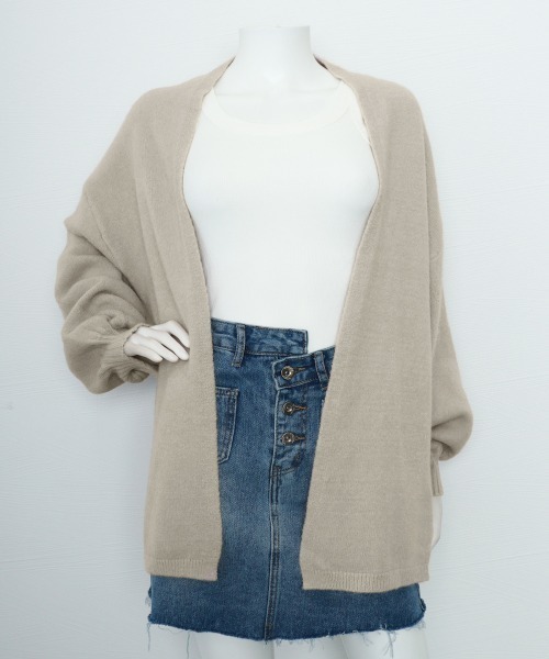 Miniministore(ミニミニストア)の「トッパーカーディガン ニット 秋冬羽織り(カーディガン/ボレロ・レディース・ベージュ/ダークグレー・FREE)」の17枚目の写真