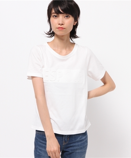 OUTLET(アウトレット)の「【mystic】ロゴTシャツ(Tシャツ/カットソー・レディース・グレー/オフホワイト/ネイビー・FREE)」の2枚目の写真