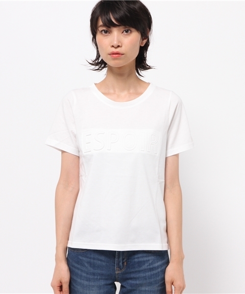 OUTLET(アウトレット)の「【mystic】ロゴTシャツ(Tシャツ/カットソー・レディース・グレー/オフホワイト/ネイビー・FREE)」の4枚目の写真