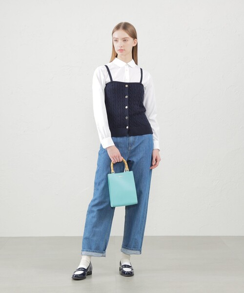 MACKINTOSH PHILOSOPHY（ﾏｯｷﾝﾄｯｼｭ ﾌｨﾛｿﾌｨｰ）の「コットンリネンデニムパンツ（デニムパンツ・レディース・ダークネイビー/ブルー・36/38）」の3枚目の写真