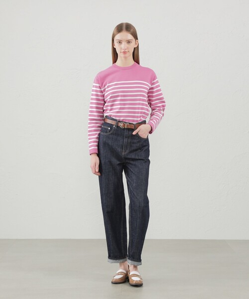 MACKINTOSH PHILOSOPHY（ﾏｯｷﾝﾄｯｼｭ ﾌｨﾛｿﾌｨｰ）の「コットンリネンデニムパンツ（デニムパンツ・レディース・ダークネイビー/ブルー・36/38）」の5枚目の写真