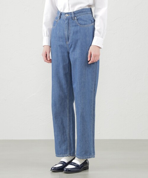 MACKINTOSH PHILOSOPHY（ﾏｯｷﾝﾄｯｼｭ ﾌｨﾛｿﾌｨｰ）の「コットンリネンデニムパンツ（デニムパンツ・レディース・ダークネイビー/ブルー・36/38）」の7枚目の写真