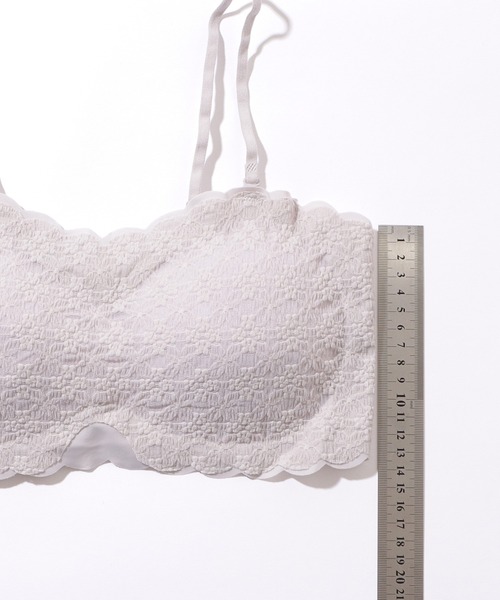 Lace Ladies(レースレディース)の「カップ付き 2WAY フラワー レース スカラップ チューブトップ(チューブトップ・レディース・ホワイト/グレー/ブラック・FREE)」の19枚目の写真