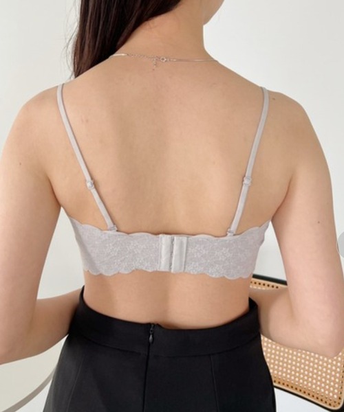 Lace Ladies(レースレディース)の「カップ付き 2WAY フラワー レース スカラップ チューブトップ(チューブトップ・レディース・ホワイト/グレー/ブラック・FREE)」の12枚目の写真