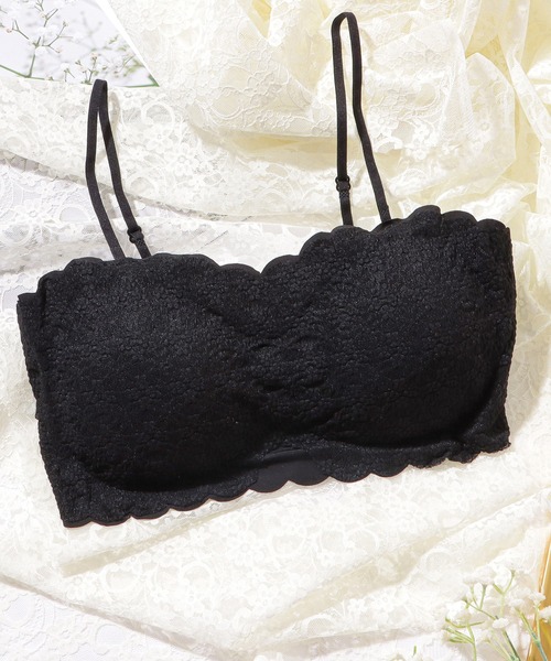 Lace Ladies(レースレディース)の「カップ付き 2WAY フラワー レース スカラップ チューブトップ(チューブトップ・レディース・ホワイト/グレー/ブラック・FREE)」の8枚目の写真