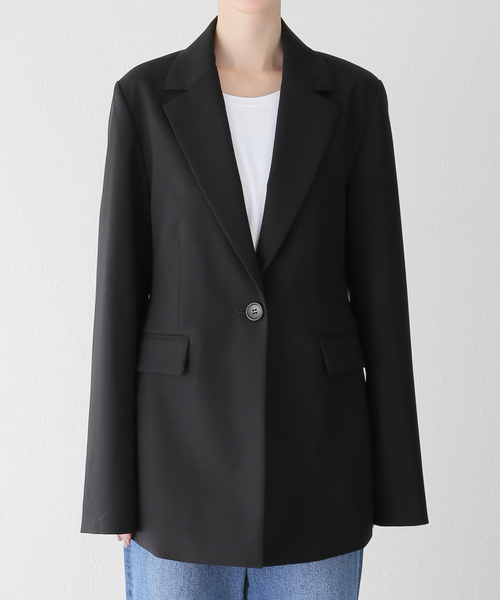 Noble（ノーブル）の「バックオープンジャケット（テーラードジャケット・レディース・ブラック/ベージュ・38/36）」の19枚目の写真