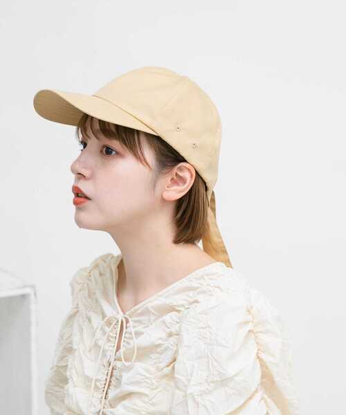 KBF（ケイビーエフ）の「バックリボンナイロンCAP（キャップ・レディース・ブラック/ベージュ系その他・ONE）」の16枚目の写真