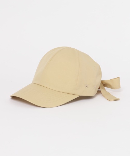 KBF（ケイビーエフ）の「バックリボンナイロンCAP（キャップ・レディース・ブラック/ベージュ系その他・ONE）」の4枚目の写真