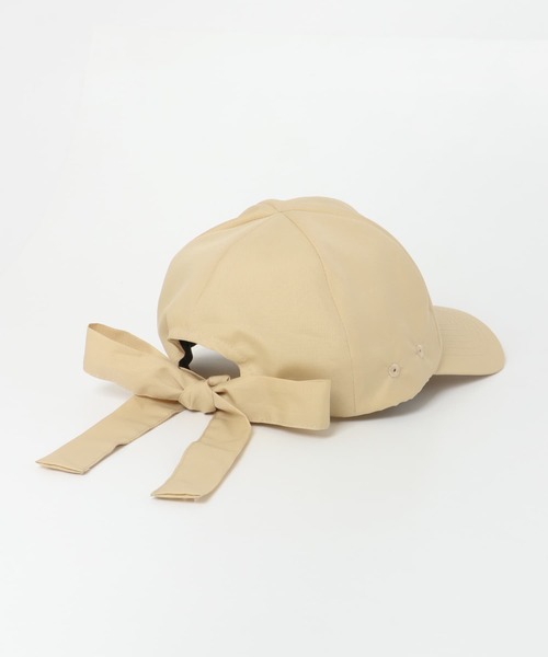 KBF（ケイビーエフ）の「バックリボンナイロンCAP（キャップ・レディース・ブラック/ベージュ系その他・ONE）」の6枚目の写真