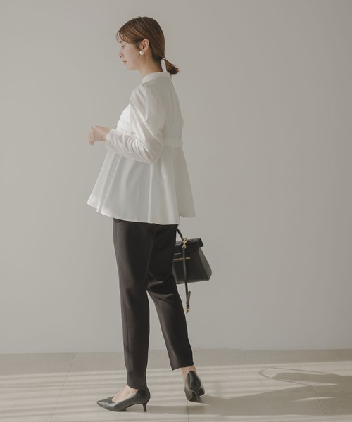 rectangle（レクタングル）の「フロントタックフレアブラウス（シャツ/ブラウス・レディース・ブラック/オフホワイト・FREE）」の22枚目の写真