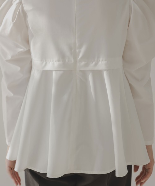 rectangle（レクタングル）の「フロントタックフレアブラウス（シャツ/ブラウス・レディース・ブラック/オフホワイト・FREE）」の19枚目の写真