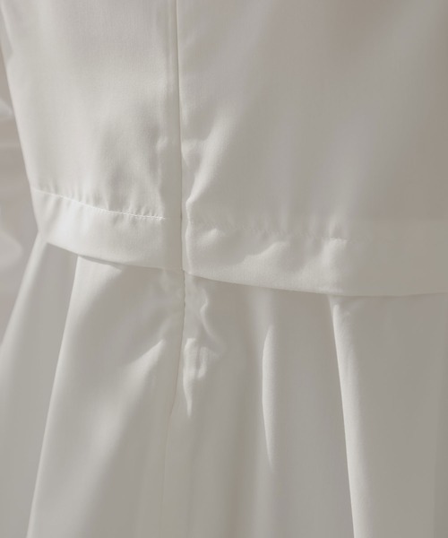 rectangle（レクタングル）の「フロントタックフレアブラウス（シャツ/ブラウス・レディース・ブラック/オフホワイト・FREE）」の7枚目の写真